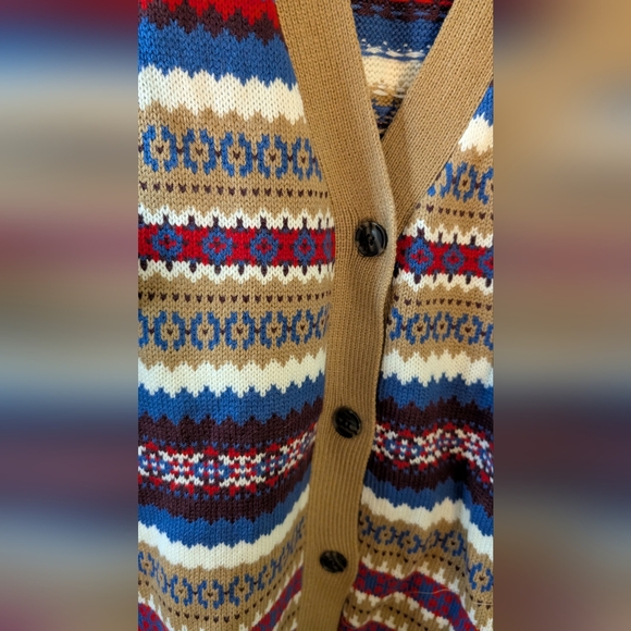 Button-Front Fair Isle Cardigan Lane Bryant 3x NWT - Picture 2 of 9